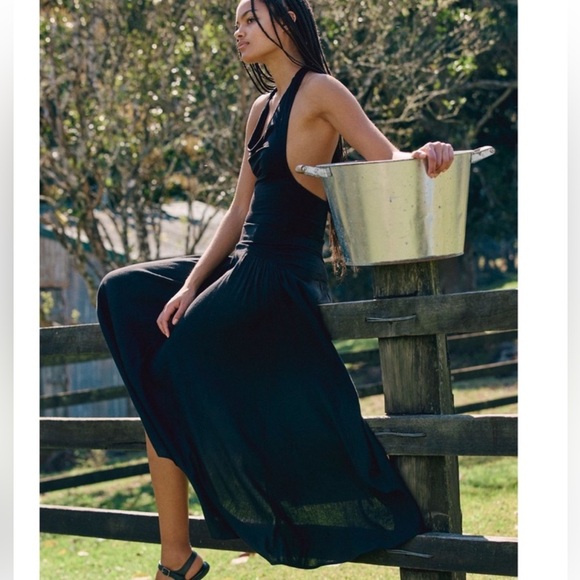 NWT free people Sasha Convertible Maxi Dress in Black Size: XS, S - Picture 4 of 5